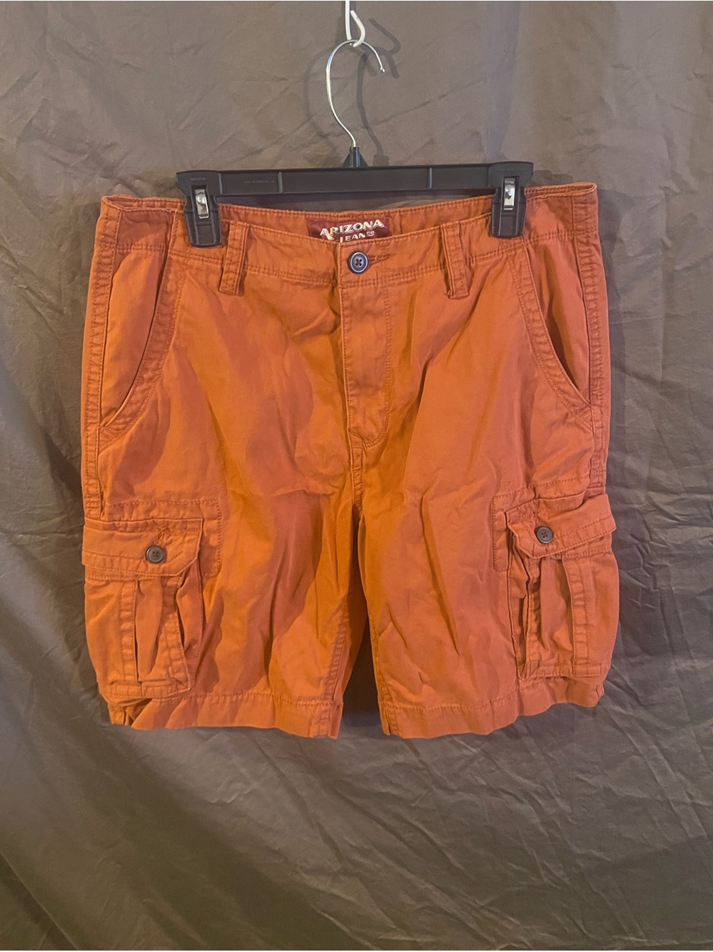 Arizona Jean Company Burnt Orange Cargo Shorts for Men